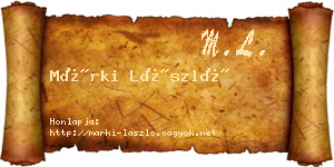 Márki László névjegykártya