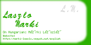 laszlo marki business card